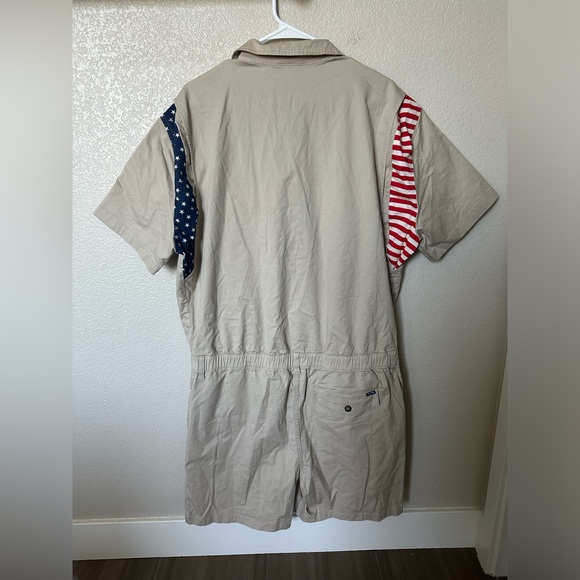 NWT CHUBBIES THE DANGER ZONES coveralls men’s size Xl flag stars. - Picture 3 of 5